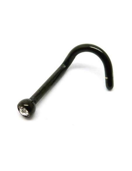 Nostril de titanio negro con joya