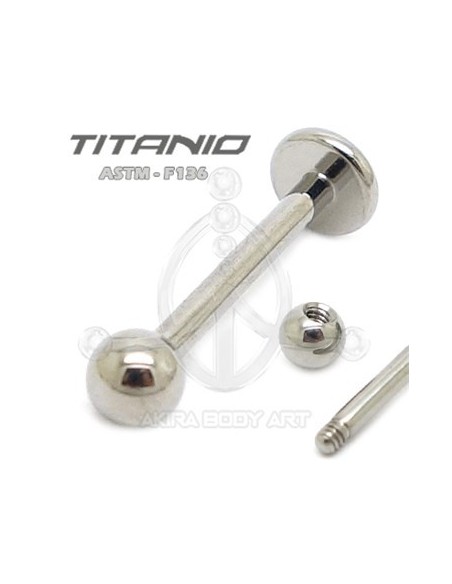 Labret titanio crudo