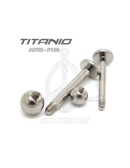 Labret titanio crudo