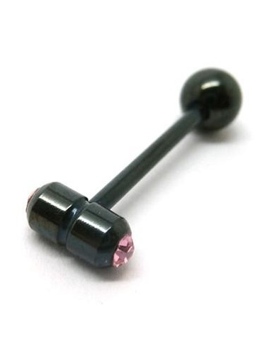 Barbel acero negro joyas