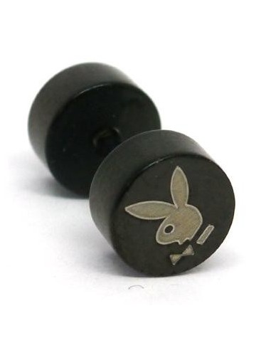 Falso dilatador acero negro. PLAYBOY