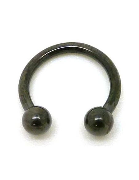 Circular barbel acero negro