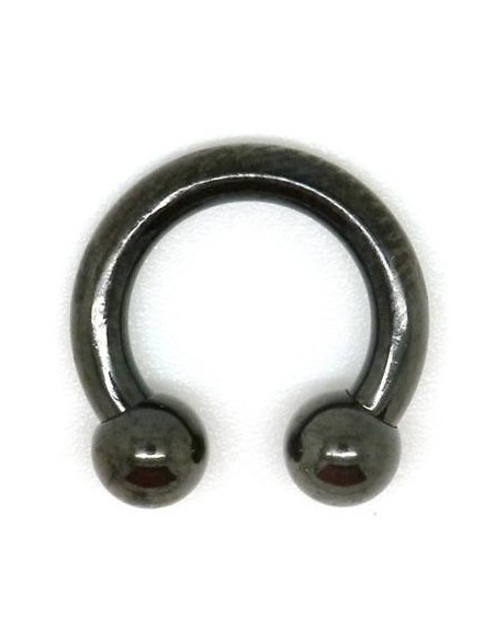 Circular barbel acero negro