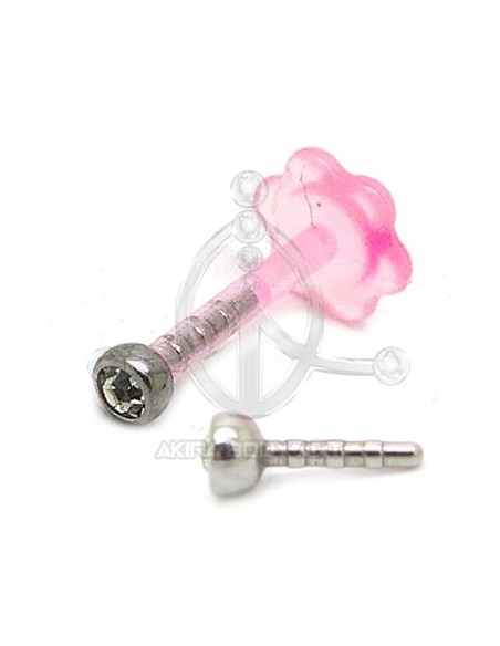 Labret PTFE bola acero joya