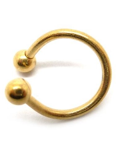 Espiral de titanio anodizado en oro