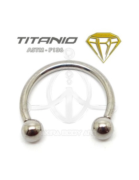 Circular Barbell Titanio. Rosca Interna