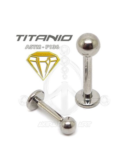 Labret Titanio. Rosca Interna
