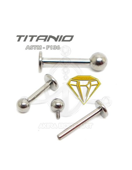 Labret Titanio. Rosca Interna