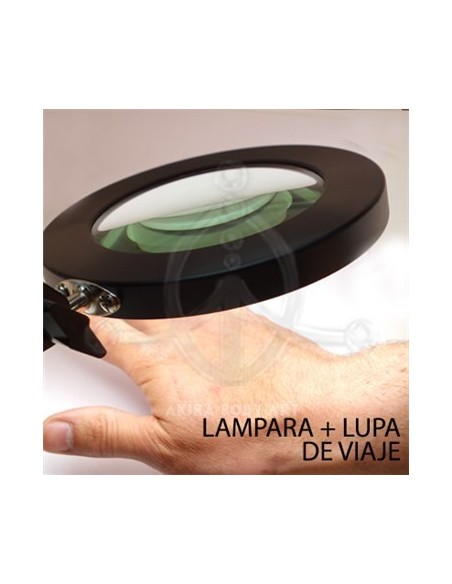 Lámpara-Lupa USB negra