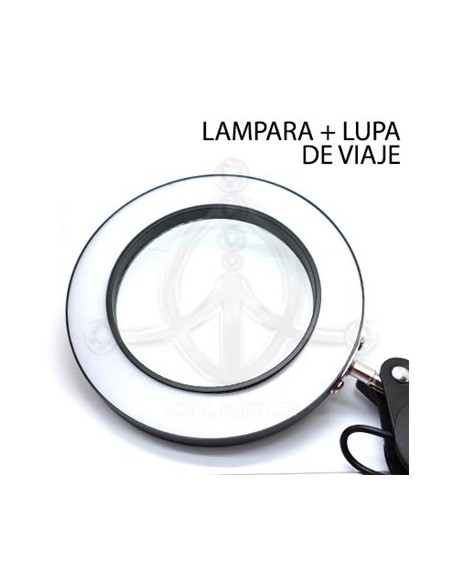 Lámpara-Lupa USB negra