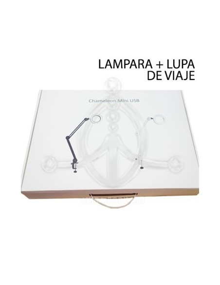 Lámpara-Lupa USB negra