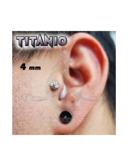 Labret titanio ROSCA INTERNA - HUELLA