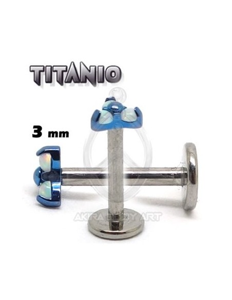 Labret ROSCA INTERNA - 3 Ópalos