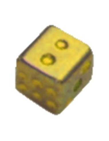 Dado acero anodizado oro