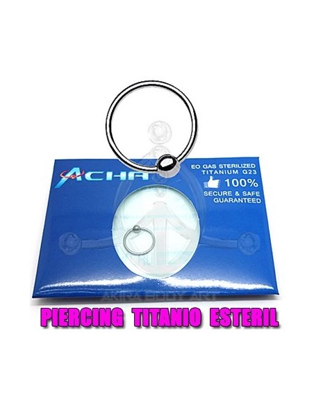 BCR Aro titanio con una bola (ESTÉRIL)