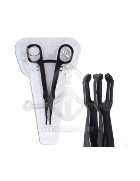 Pinza desechable redonda abierta (ESTÉRIL)