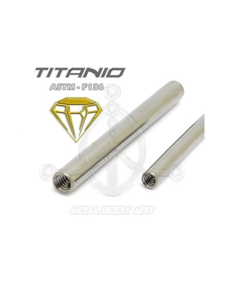Barra de Barbell Titanio. Rosca Interna
