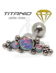 Tragus 3 Ópalos y Bolas