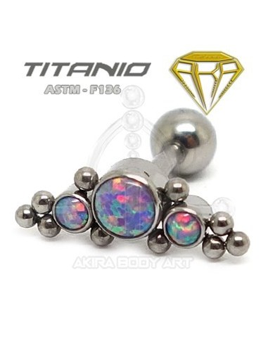 Tragus 3 Ópalos y Bolas