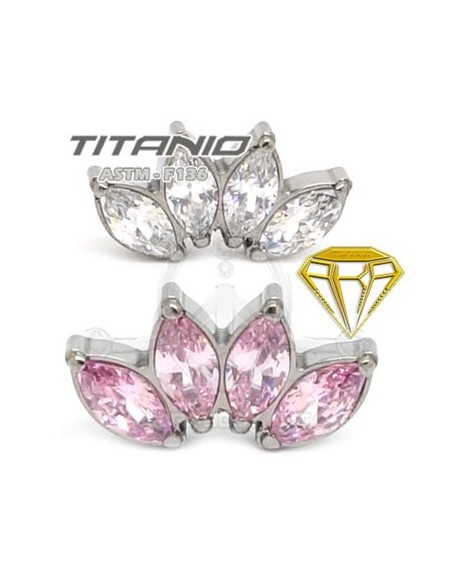 Labret PETALOS (Titanio Rosca interna)