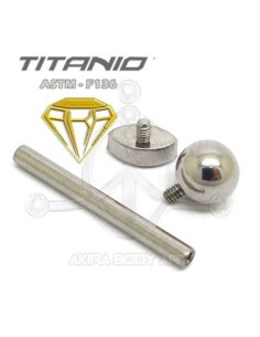 Barbell OJO DE CRISTAL - Titanio 2