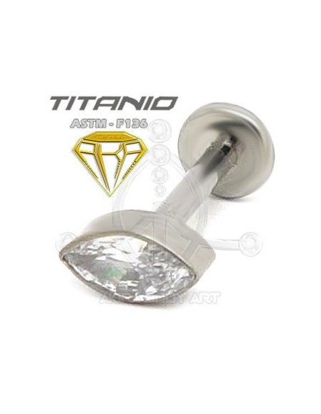 Labret OJO DE CRISTAL - Titanio