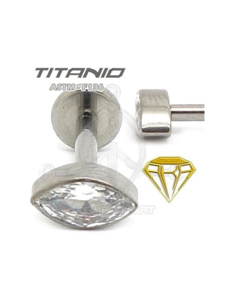 Labret OJO DE CRISTAL - Titanio