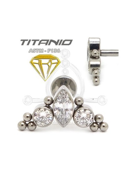 Labret JOYAS con Bolas - Titanio