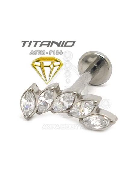 Labret PÉTALOS - Titanio