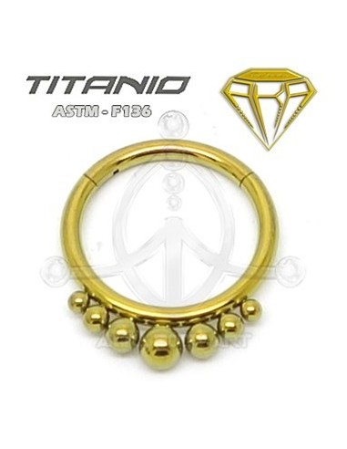 Aro Segmentado bolas ? Anodizado Oro