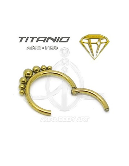 Aro Segmentado bolas ? Anodizado Oro