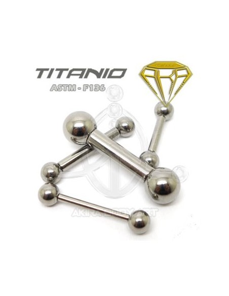 Barbell Titanio. Rosca Interna - GROSOR