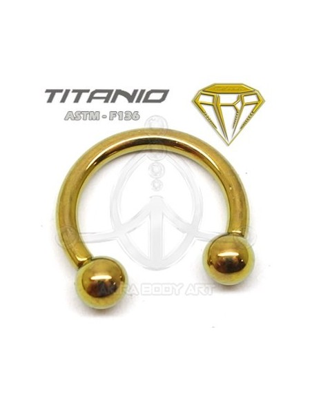 Circular Barbell Titanio R. Interna - ANOD. ORO