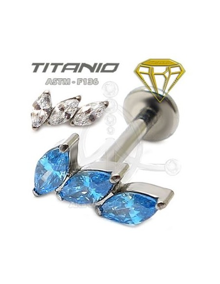 Labret pétalos joyas ? Titanio Ros. Interna