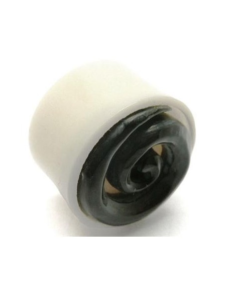 Dilatador hueso blanco con espiral relieve negra