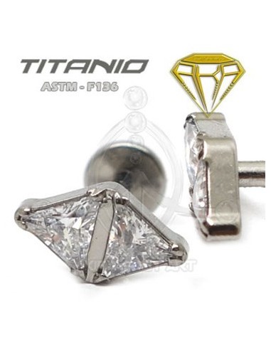 Labret Rombo Joyas ? Titanio Rosca Interna
