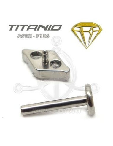 Labret Rombo Joyas ? Titanio Rosca Interna