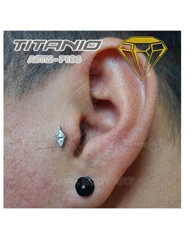 Labret Rombo Joyas ? Titanio Rosca Interna