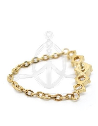 Repuesto corona de joyas con cadena - Oro