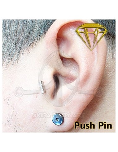 Repuesto PUSH PIN titanio - Barra Joyas