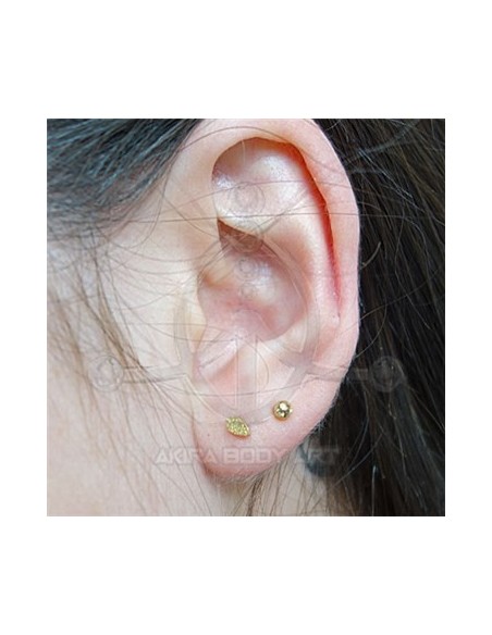 Labret Lágrima joyas (Rosca interna) - Oro (PVD)