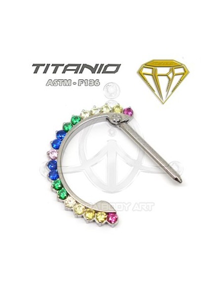 Pezonera Titanio Joyas Multicolor