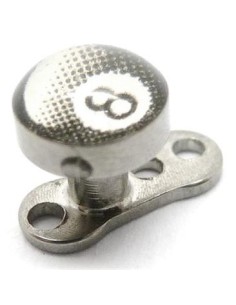 Microdermal de titanio con logo