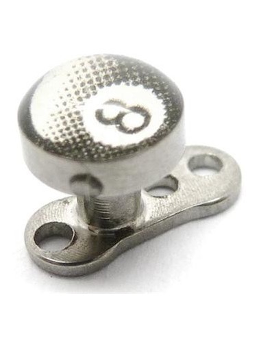 Microdermal de titanio con logo